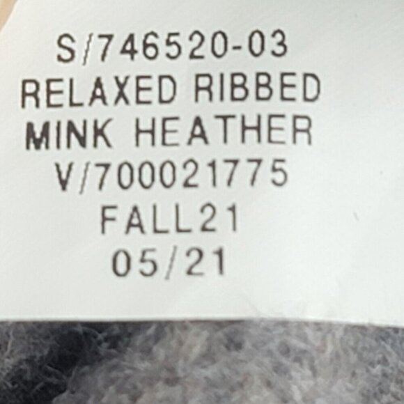 Banana Republic Sweater Women M RELAXED RIBBED MINK HEATHER Cashmere Minimalist - Picture 6 of 8